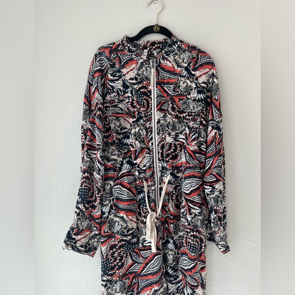 🖤HTF FREE PEOPLE OFF TO THE RACES PRINTED ONESIE JUMPSUIT M - Picture 4 of 5